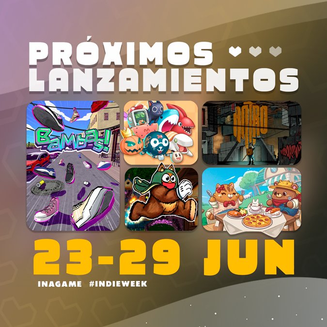 InaGame (@inagame_es) on Twitter photo 💎 Novedades Indie 💎#indieweek
☕️ Not Monday Cafe: <a href="/SunnySyrupGames/">Sunny Syrup Studio - "Not Monday Cafe" Out Now</a>
🐸 Nanomon: <a href="/NanomonVPet/">Nanomon Virtual Pet</a>
🐝 Ruffy and the Riverside: <a href="/zocklabs/">Ruffy and the Riverside✨ Out on June 26th</a>
🎶Antro: <a href="/gaterastudio/">ANTRO GAME 🎶 | DEMO AVAILABLE🤘</a>
👟 Bambas!: <a href="/devilishgames/">DevilishGames</a>
¿A cuál vas a jugar? 👀 #indiegame
👉Más info: inagame.es/juegos-indie-d… 💎 Novedades Indie 💎#indieweek
☕️ Not Monday Cafe: <a href="/SunnySyrupGames/">Sunny Syrup Studio - "Not Monday Cafe" Out Now</a>
🐸 Nanomon: <a href="/NanomonVPet/">Nanomon Virtual Pet</a>
🐝 Ruffy and the Riverside: <a href="/zocklabs/">Ruffy and the Riverside✨ Out on June 26th</a>
🎶Antro: <a href="/gaterastudio/">ANTRO GAME 🎶 | DEMO AVAILABLE🤘</a>
👟 Bambas!: <a href="/devilishgames/">DevilishGames</a>
¿A cuál vas a jugar? 👀 #indiegame
👉Más info: inagame.es/juegos-indie-d…