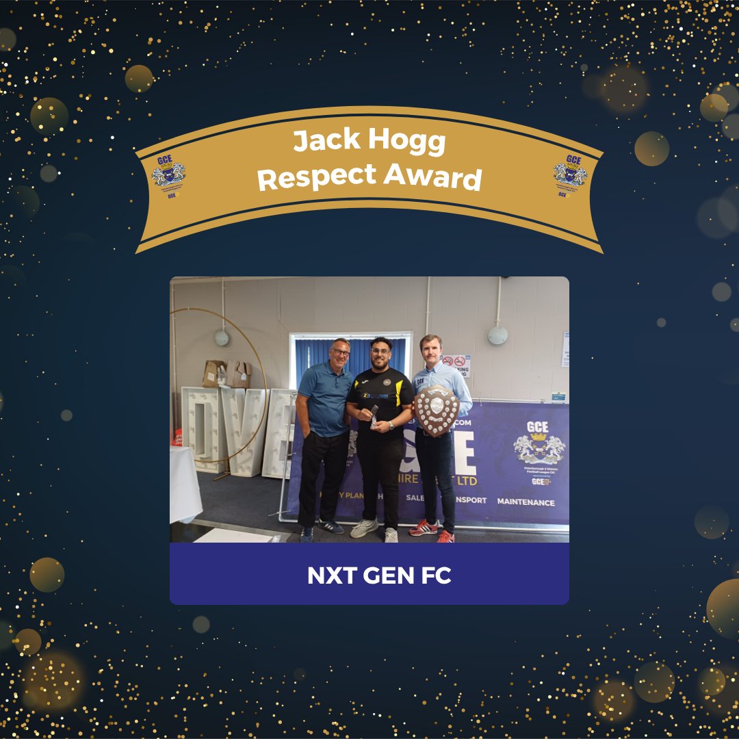 AGM Awards 🏆🛡️

Congratulations 🎉 to <a href="/NXTGENFTBLCLUB/">NXTGENFC</a> who won the Jack Hogg Respect Award 2024/25 👏👏

Paul Merson and League Sponsor, Dan Harris <a href="/GCEHireFleet/">GCE Hire Fleet Ltd</a>, presented the Award.