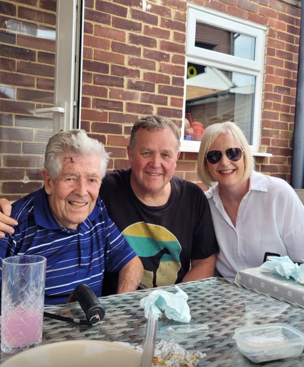 Dad &amp; Helen at a friends BBQ today ❤️
