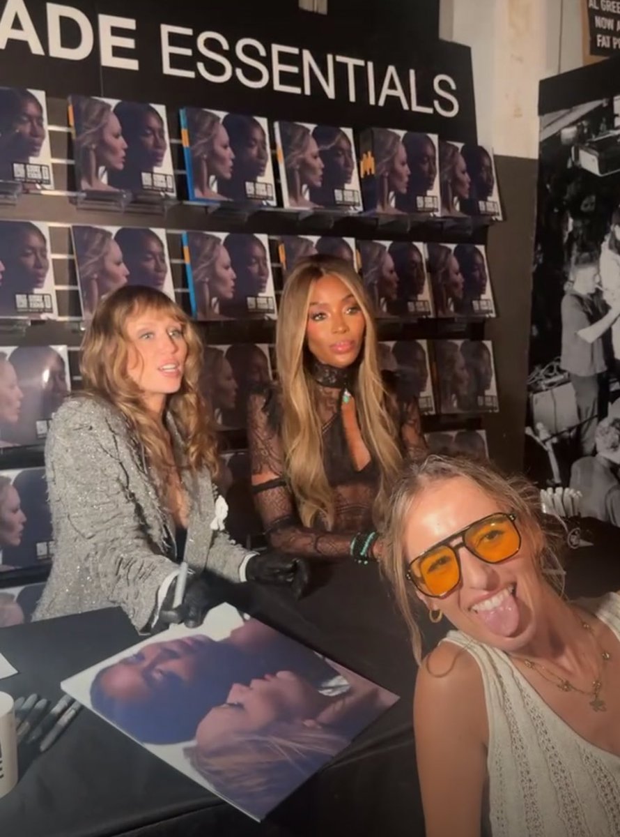 🚨 Miley Cyrus and Naomi Campbell are signing ‘Every Girl You’ve Ever Loved’ vinyls in London 🖤