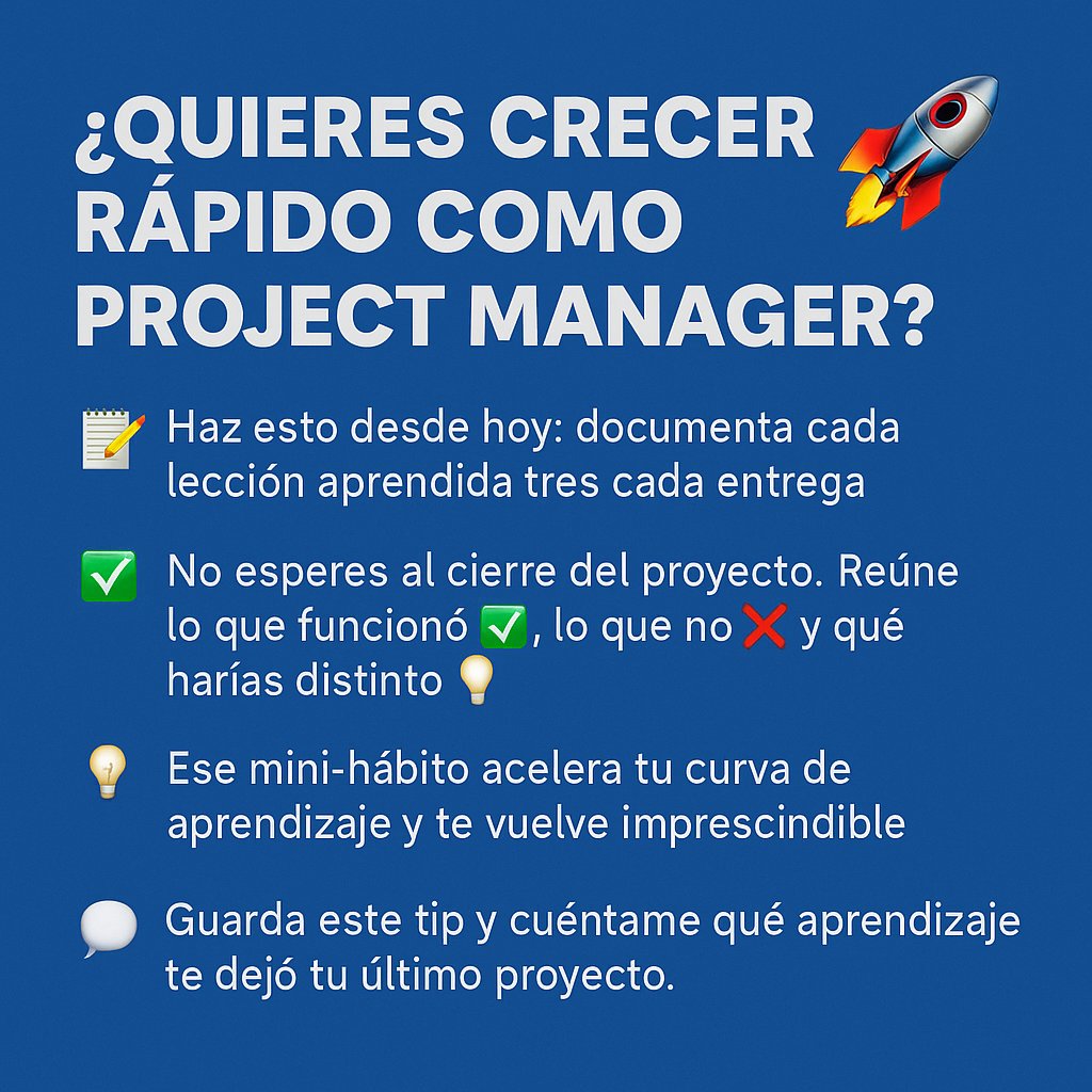 DataSe0's tweet image. ¿Nuevo como PM y con ganas de crecer? 🚀
Después de cada entrega, anota qué salió bien ✅, qué no ❌ y qué mejorarías 🧠
Ese hábito te hará escalar más rápido.
¿Qué aprendiste en tu último proyecto?
#ProjectManagement #CarreraPM