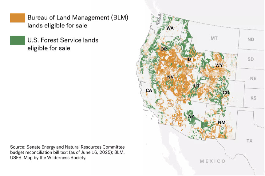 Much of the land U.S. Forest Service is responsible for (shown in green) protects the source of clean drinking water for millions of people. Protecting this land from the impacts of private development was a reason for creating forests in the first place. danielrothberg.com