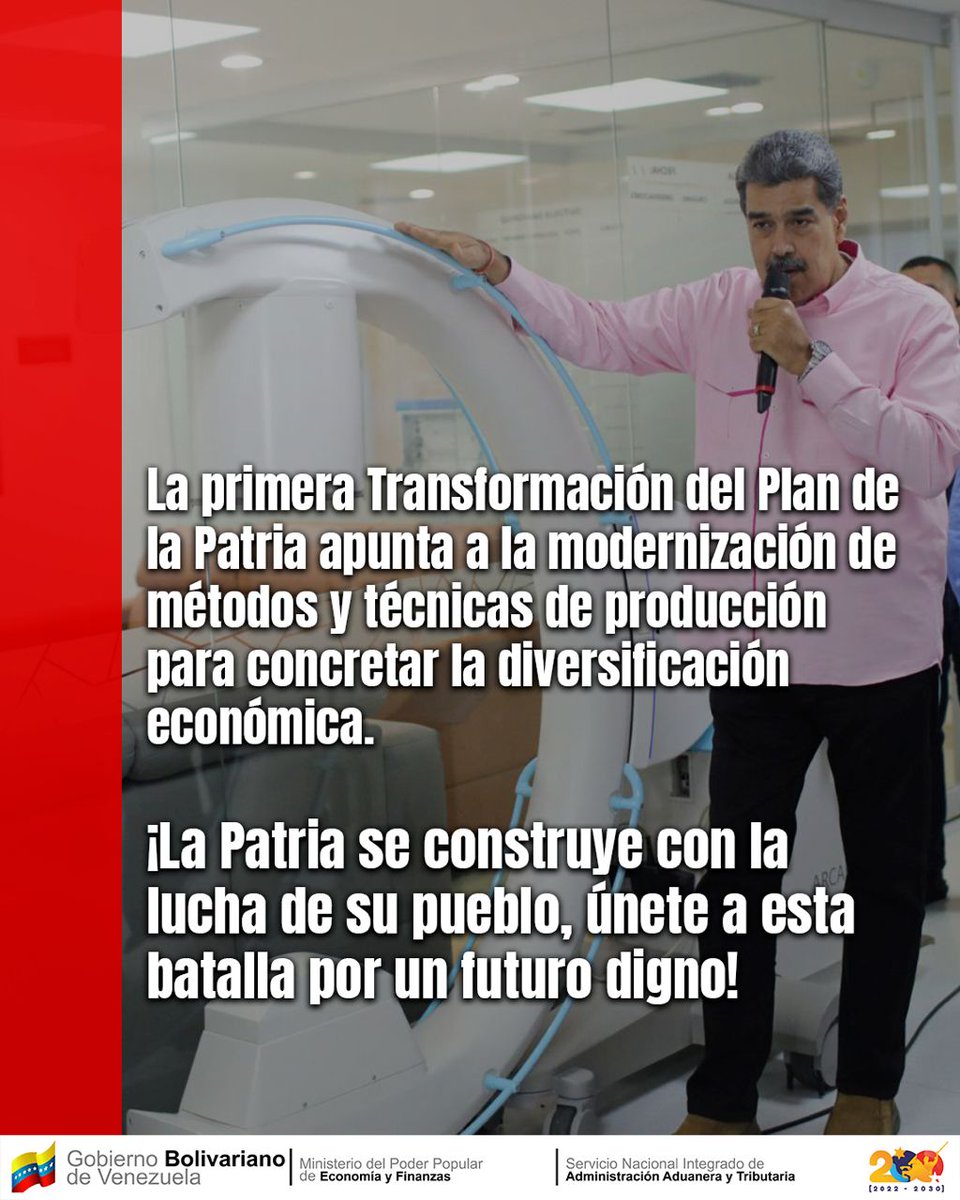 ¡Conociendo la Primera Transformación! Es la clave para la modernización productiva y la diversificación económica de nuestra Venezuela Bolivariana. 

¡El pueblo unido es invencible! 🇻🇪❤️

#7T #VenezuelaEnVictoria #LuchaPopular #Transformación #Venezuela #Seniat