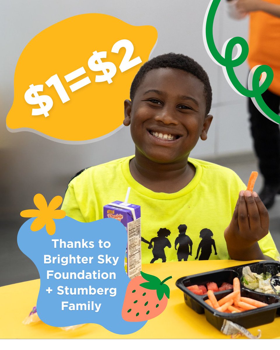 Your gift goes twice as far this summer! 💚

Thanks to a match from the Brighter Sky Foundation and the Stumberg Family, every $1 you give = $2 for nutritious meals, up to $200K.

Help feed kids and families across Central Texas: bit.ly/4edrKMf

#CTFB #FeedingFutures