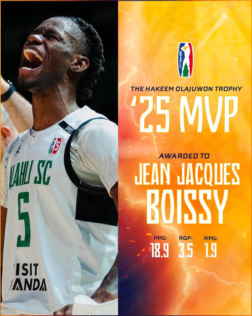 Bravo à Jean Jacques Boissy 🫵🏿

Il est devenu le premier sénégalais à remporter la Basketball Africa League avec Al Ahly Tripoli, et il a également été désigné MVP de la saison, grâce à des prestations exceptionnelles à chaque rencontre.

Je ne suis aucunement surpris par ce
