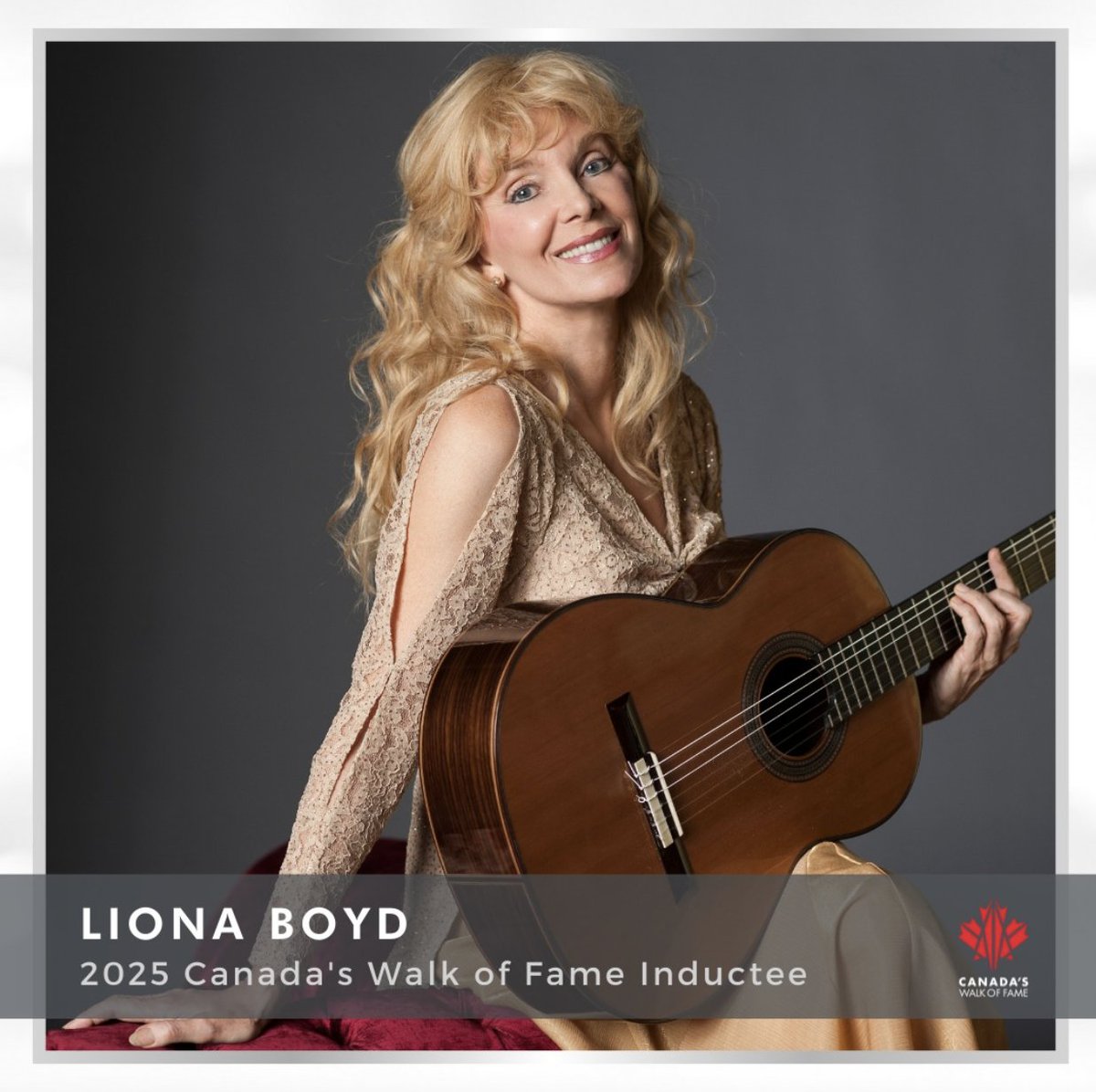 Liona Boyd (@lionaboyd) on Twitter photo ⭐️ Liona Boyd will be inducted into <a href="/CWOFame/">Canada’s Walk of Fame</a> in Toronto tonight! Join us in congratulating Liona on this well earned honour! ⭐️
A five-time JUNO Award winner, Liona has performed for heads of state, recorded over 30 albums (many Gold and Platinum), and received numerous ⭐️ Liona Boyd will be inducted into <a href="/CWOFame/">Canada’s Walk of Fame</a> in Toronto tonight! Join us in congratulating Liona on this well earned honour! ⭐️
A five-time JUNO Award winner, Liona has performed for heads of state, recorded over 30 albums (many Gold and Platinum), and received numerous
