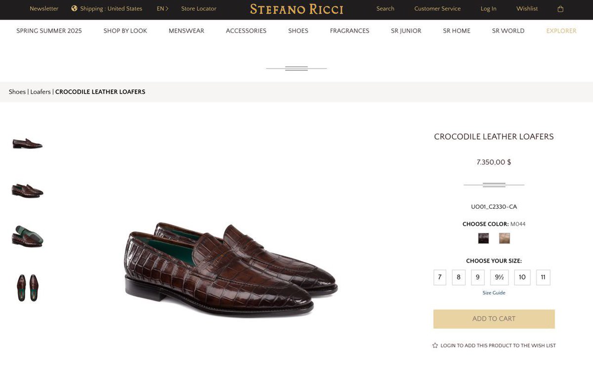 🇮🇹Stefano Ricci, İtalyan.
🐊Timsah derisi.
👞Kahverengi.
💰Tam 300 bin TL.
👉20 emekli bir araya gelse, bir çift ayakkabısını ancak alabiliyor bir aylık emekli maaşları ile.
🍯Kestane balı, manda yoğurdu, Medine hurması ve yulaf ezmesine ise paraları kalmıyor!