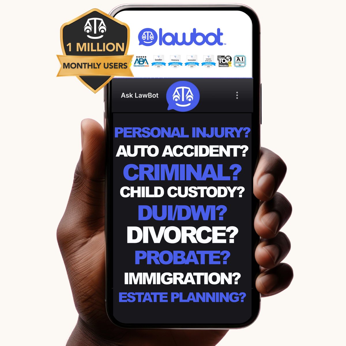 🙌🙌🙌 AWARD WINNING, FREE, &amp; EASY TO USE! Get quick and concise answers to your legal questions! No more sifting through google for hours to get the correct answers. No more waiting on attorneys to get back with you! #lawbot #lawbotlaw #LegalQuestions lawbotlaw.com