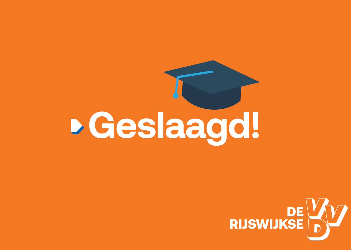 Vandaag worden de uitslagen van het tweede tijdvak eindexamens bekendgemaakt. De Rijswijkse VVD feliciteert alle geslaagden van harte! 💙🧡

#uitslagen #eindexamens #geslaagd #VVD #Rijswijk