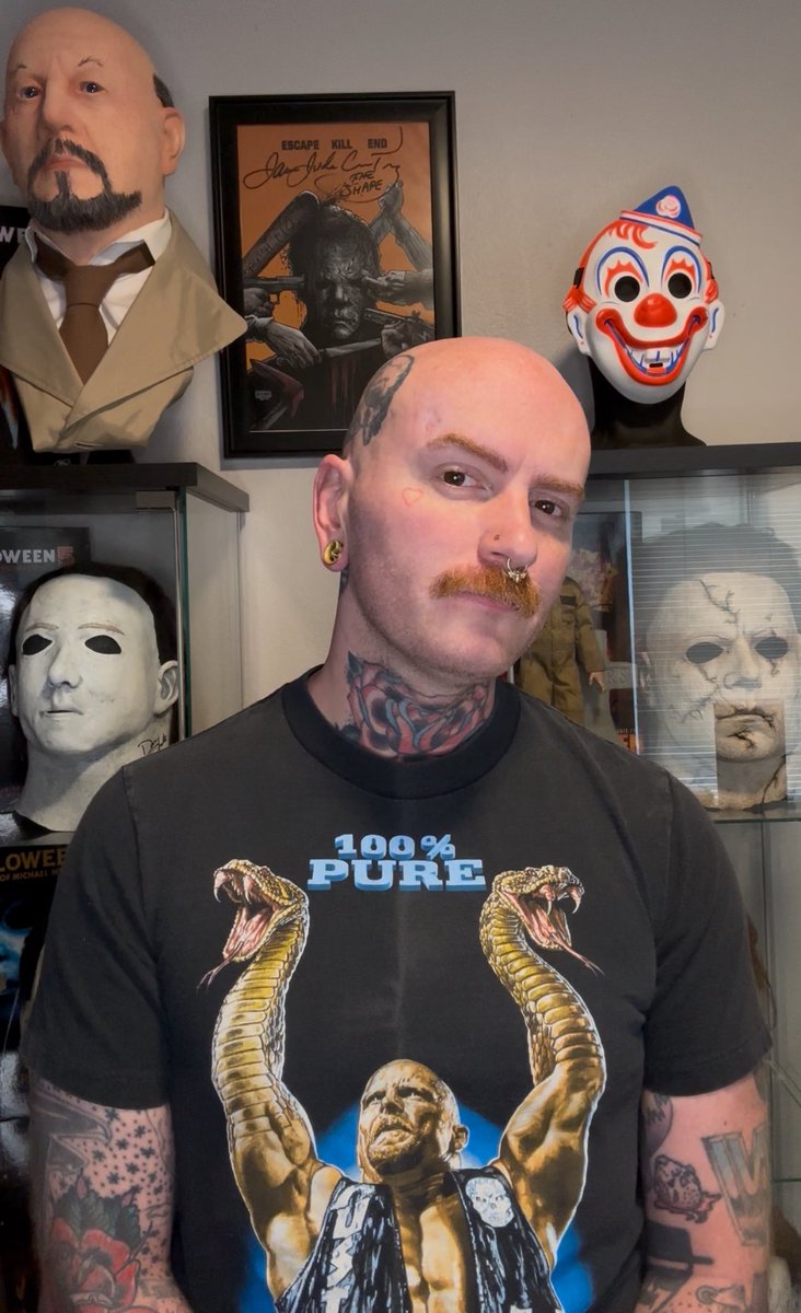 MrCMTusk's tweet image. Introduction for all you new Tuskrats!
-horror 🎃 🔪
-pro wrestling (CM Punk did nothing wrong)
-world travel (Antarctica next!)
- vampires (want to be one)
-horror and physical media collector 📼
-bald
-tv binging
-giveaway contest
-totally normal mental health