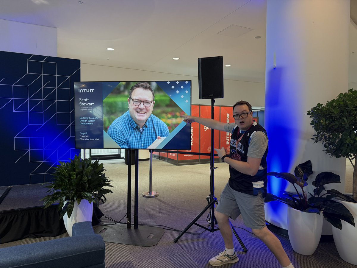 scottst_w_rt's tweet photo. The surreality of speaking at #renderatl and seeing huge pictures of myself in Intuit sponsored spaces (both exec room and booth) has not escaped me.
#renderatl #RenderATL2025 https://t.co/FrdexY6krB