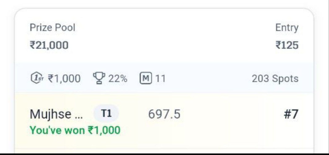 11th Mini Gls ❤️ 
<a href="/Dream11/">Dream11</a> #Dream11 

t.me/Domesticking11