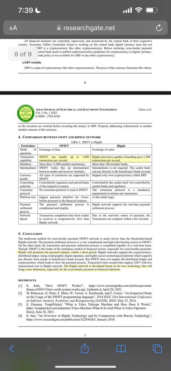 Yes, Ripple can support the TPS required to match SWIFT’s volume. ✅

“Ripple will dominate the payment industry within a short period.”😏💨

Documented.📝