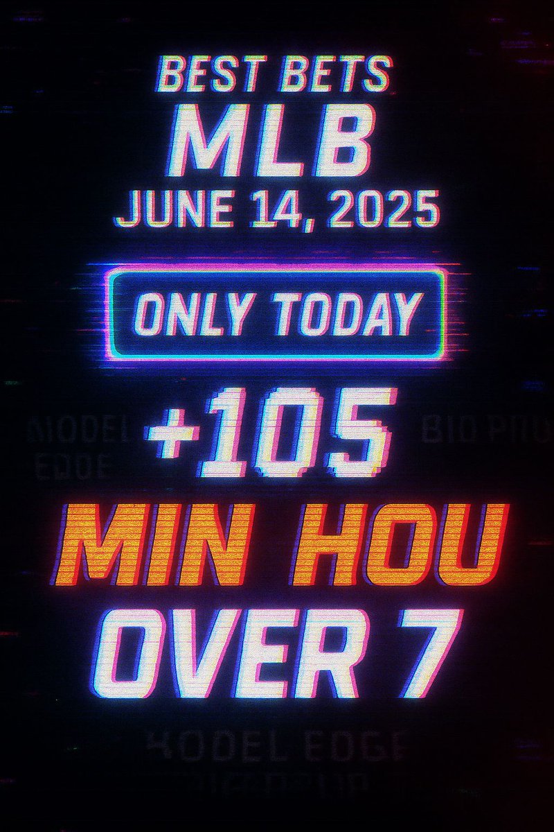 foxedgeai's tweet photo. MIN vs HOU – Over 7.0 🔥
Model says 12.0 total. Books at 7.0 (+105). That’s not value — that’s theft.
Edge is flashing. Confidence is maxed.
$5 unlocks every play. Win with AI or keep losing like a fan.
#mlb #mlbover #mlbpicks #sportsbetting #winwithai https://t.co/ZmTGWJ6YGb