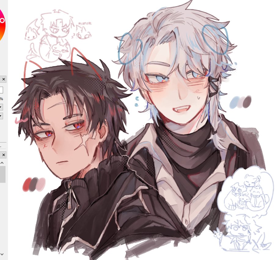 also yea hakuhiro warm up I haven't drawn them in a long time