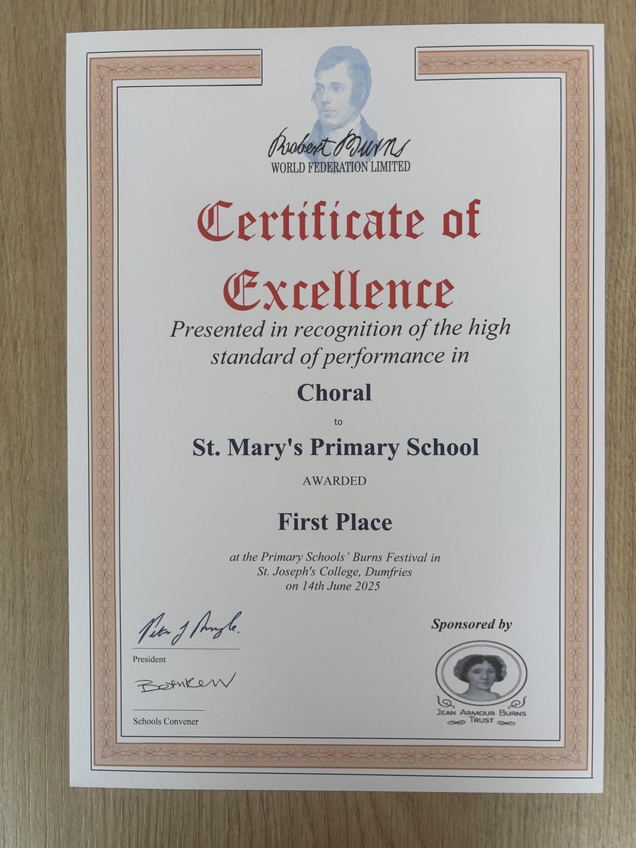 MotherClub1801's tweet photo. Congratulations to @StMarysPS14 who won the choral comp in today's @RBWFWebmaster National Schools' Festival in Dumfries! Adjudicator said they had excellent intonation, diction and phrasing. Very well done! @discinverclyde @greenocktele #robertburns #scotslanguage https://t.co/u8UXCbVzoA