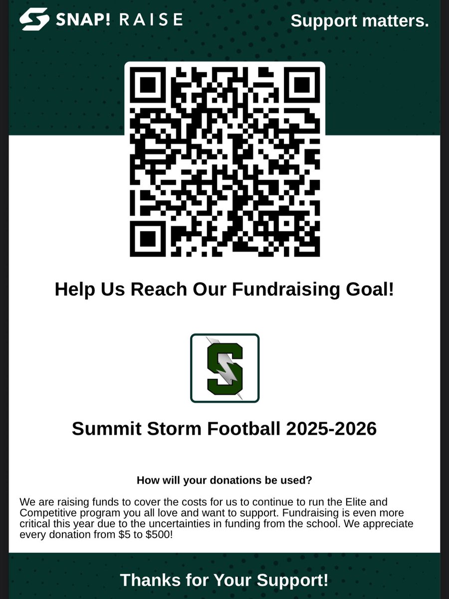 Please consider donating just a small amount if you feel that football has made an impact in your life.
We need all the help we can get to keep providing the safest equipment, best training and incredible experiences for all athletes.