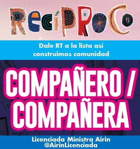 AirinLicenciada's tweet photo. #276 Lista de compañerxs que devuelven seguimiento @DanielleMaPJ @robertosando50 @SeleneHypatia11 @lorenPonce15 @sil_Pasin @Luisemiliososa @LacrimSol @CarlosLanusRdE @AirinLicenciada @an_ballo @BOSTERPERONCHO @fhacu_02 @Vigata9 @Leyla161080 @SCampos63141 @MartinNovo3 https://t.co/OX83XbVEiT