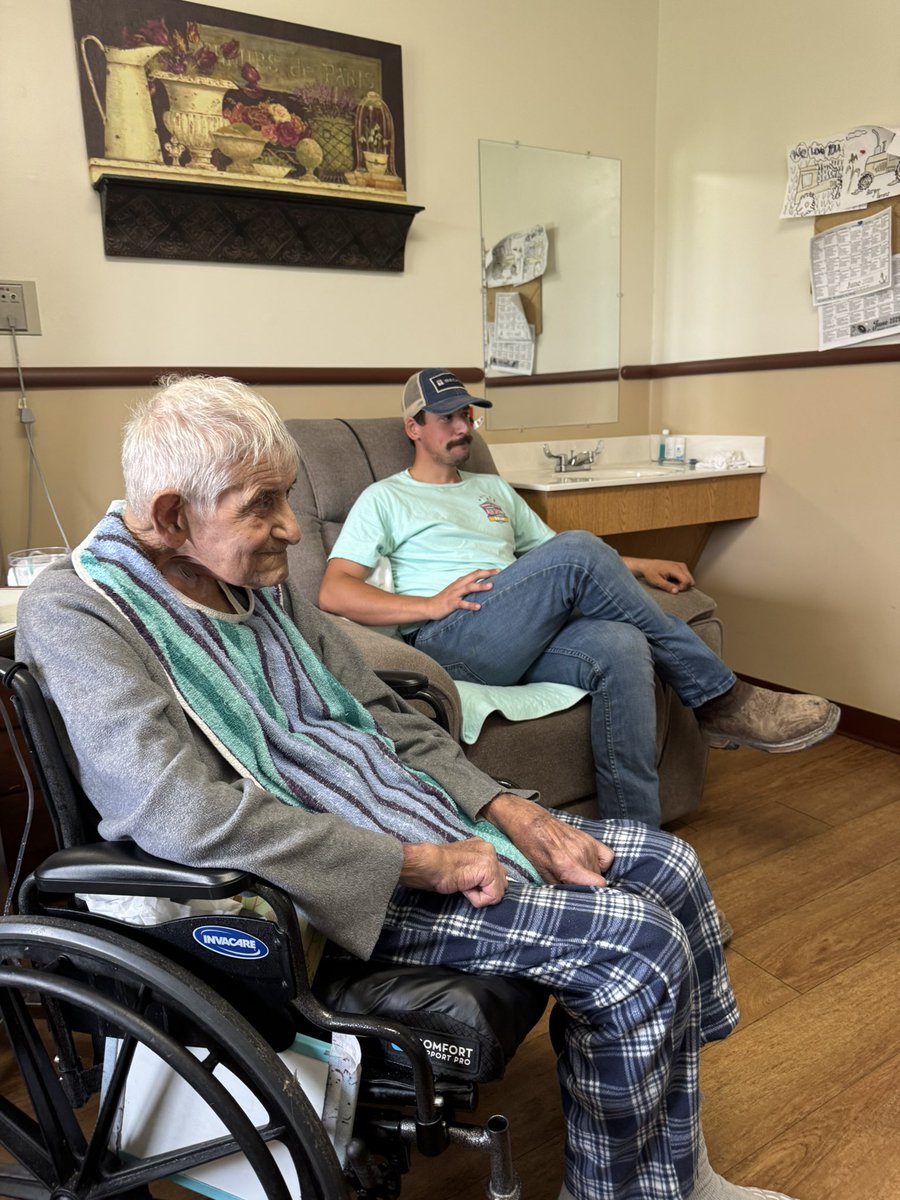 Donuts with Dad at nursing home today 😊