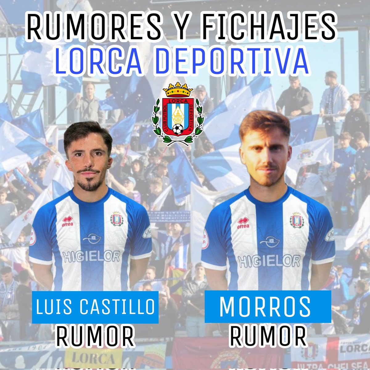 InfoMurcia_'s tweet photo. RUMORES Y FICHAJES | LORCA DEPORTIVA 

👉🏻 Luis Castillo estaría en la mesa del CF Lorca Deportiva, el media punta llegaría procedente del Conquense.

👉🏻 Morros sería otro jugador que estaría a punto de firmar por el conjunto lorquino procedente del Yeclano Deportivo (1ªRFEF) https://t.co/w0tk4SC8Jh