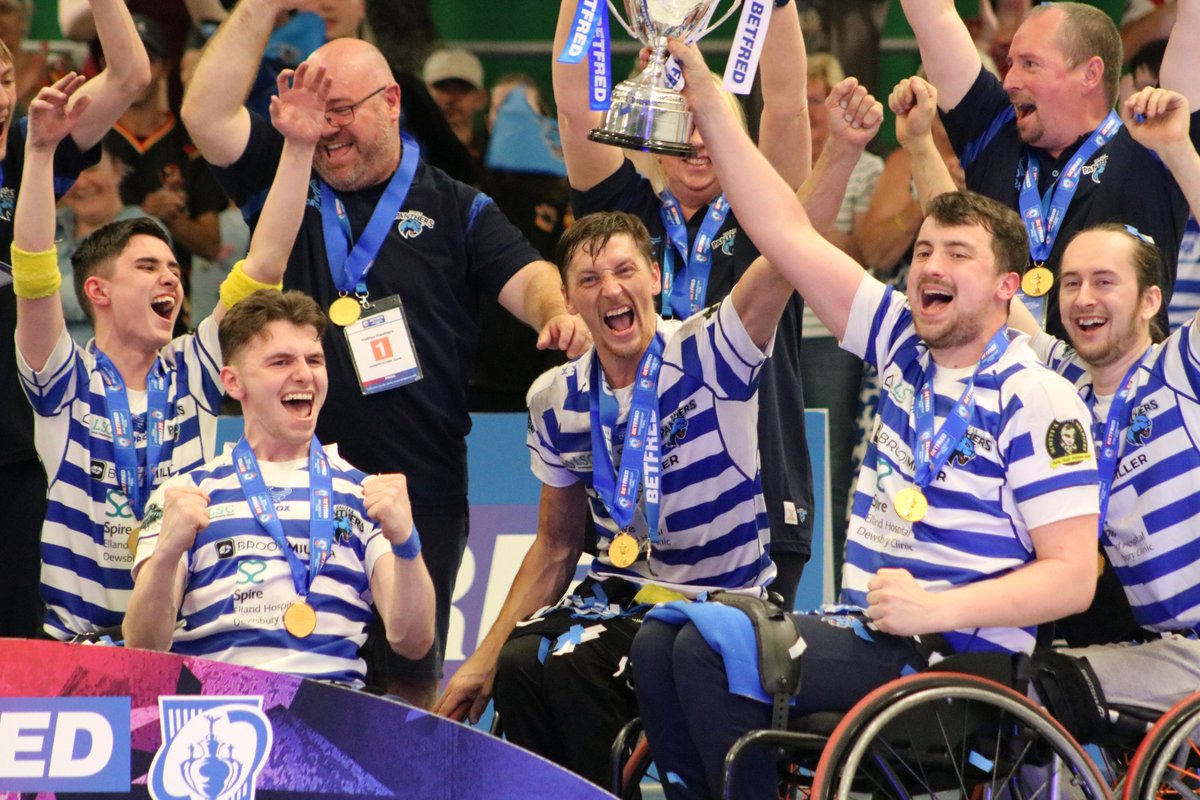 Halifax Panthers 🐾 (@halifaxpanthers) on Twitter photo WINNERS ARE GRINNERS 😁 A few snapshots from today's Betfred Wheelchair <a href="/TheChallengeCup/">Betfred Challenge Cup</a> Final victory over London Roosters as Fax lifted the trophy for the first time since 2018 🔵⚪️🐾
Full photo gallery will be online on Monday. Enjoy your evening gents, you've earned it 🍾 WINNERS ARE GRINNERS 😁 A few snapshots from today's Betfred Wheelchair <a href="/TheChallengeCup/">Betfred Challenge Cup</a> Final victory over London Roosters as Fax lifted the trophy for the first time since 2018 🔵⚪️🐾
Full photo gallery will be online on Monday. Enjoy your evening gents, you've earned it 🍾