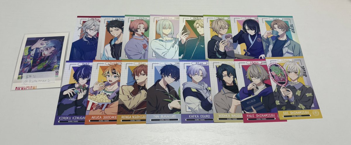 【交換】18TRIP エイトリ ぱしゃこれ
フェア特典

譲▶︎ 可不可 添 雪風 練牙 あく太 季肋 七基 宗氏 潮 來人 潜 幾成 千弥 太緒 糖衣 琉衣 夜鷹 

求▶︎子タろ、凪

泊は泊同士
纏めての方優先
検索からもお気軽にお声掛けください