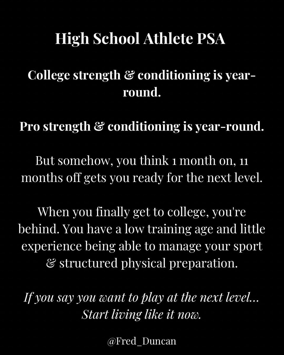 If you say you want to play at the next level, you better start preparing like it…

After training hundreds of athletes over the years, from middle school to college to the pros, one thing is clear…

The athletes who thrive at the next level are the ones who learned how to