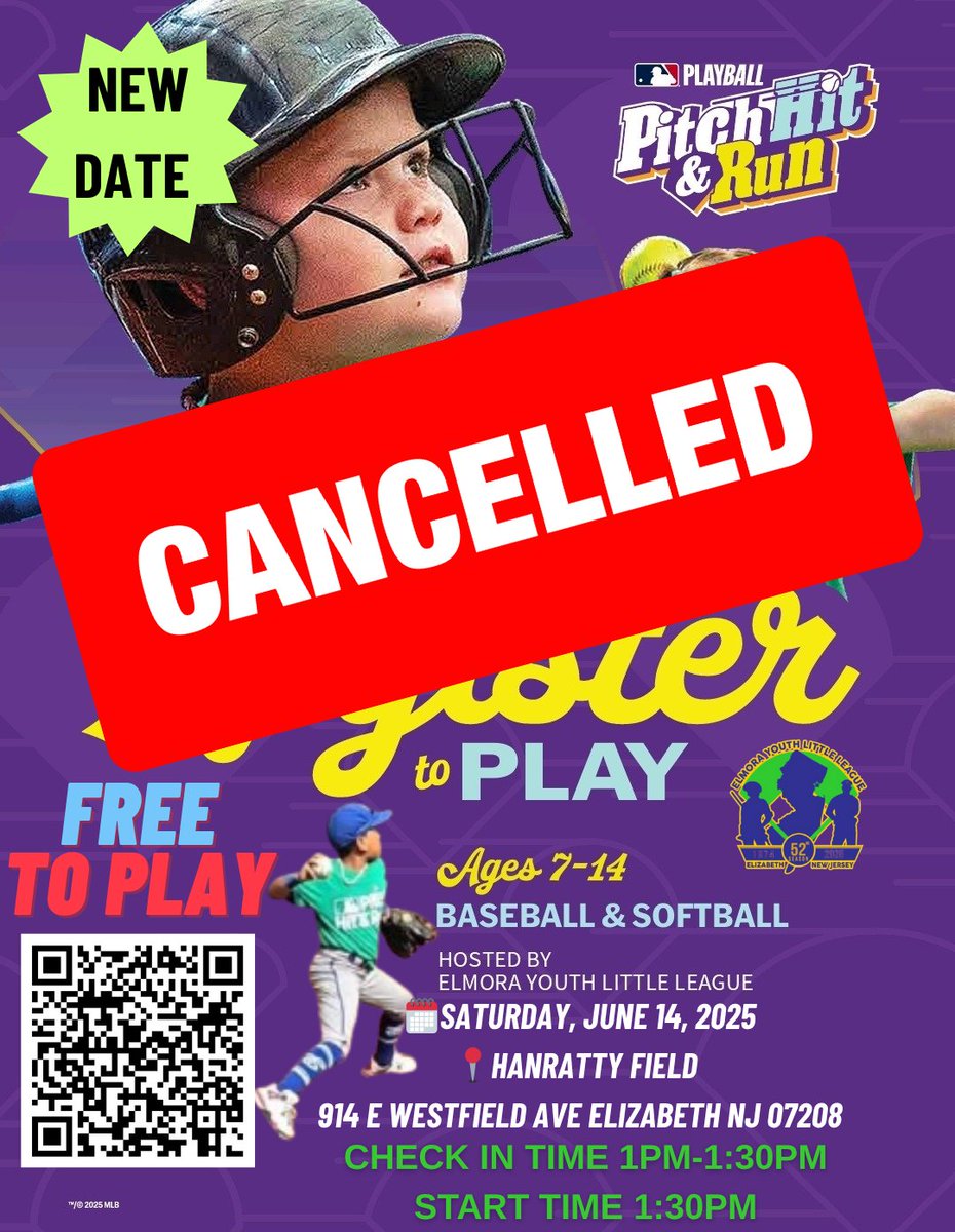 EYLL MLB PITCH HIT-AND-RUN COMPETITION CANCELED