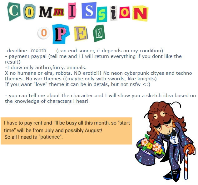Pariambod1's tweet photo. commissions open MID JULY- (read 1 pic)
-fullcolor with background: 150$+0$ for extra character!
DM me if interested~Rts are appreciated https://t.co/uzHDAyOU43