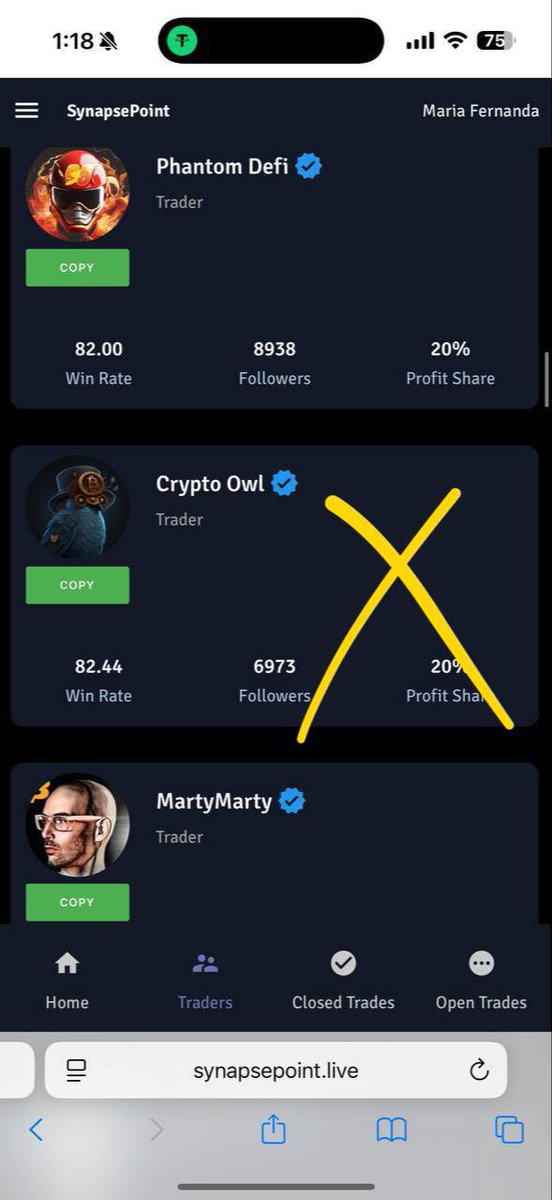 SCAM ALERT!!!!!

Guys be aware of scams, I DONT HAVE COPY TRADE ON ANY WEBSITE.

THIS IS NOT ME, this synpase website is PURE SCAM!!!

Do not trust unknown exchanges.