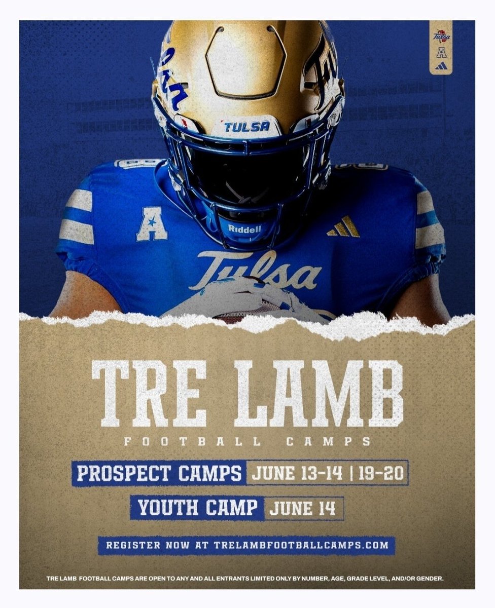 Andrew Jones (@817andrewjones) on Twitter photo Excited to be at the Tulsa camp today
<a href="/Switz/">Ryan Switzer</a> <a href="/DontezByrd/">Coach Byrd</a> <a href="/CoachTreLamb9/">Tre Lamb</a> <a href="/TulsaFootball/">Tulsa Football</a> <a href="/MarteJr/">Marte Amrine Jr.</a> <a href="/BrewerHSFB/">Brewer Football</a> Excited to be at the Tulsa camp today
<a href="/Switz/">Ryan Switzer</a> <a href="/DontezByrd/">Coach Byrd</a> <a href="/CoachTreLamb9/">Tre Lamb</a> <a href="/TulsaFootball/">Tulsa Football</a> <a href="/MarteJr/">Marte Amrine Jr.</a> <a href="/BrewerHSFB/">Brewer Football</a>