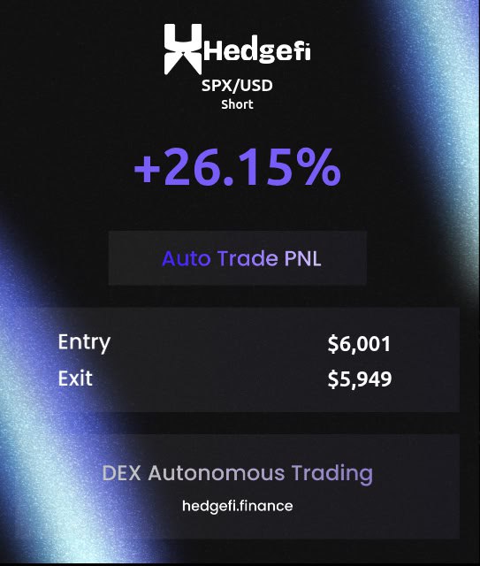 <a href="/Lovrincrypto/">🕊LOVRIN🕊</a> Hey Lovrin, join the big chads <a href="/AltcoinMiyagi/">Altcoin Miyagi🇯🇵</a> <a href="/HanzoYasunaga/">Hatto Hanzō</a> <a href="/OnlyHades_/">0xHades</a> <a href="/Sykodelic_/">Sykodelic 🔪</a>  <a href="/Hayess5178/">Simon Hayes</a> <a href="/Crypto_Pericles/">Crypto Pericles</a> and <a href="/drae_drae22/">Drae 💎</a> and get a bag of $HEDGE

<a href="/hedgefieth/">HedgeFi</a> been building for 8 months and now have a non kyc automated trading solution on <a href="/OstiumLabs/">Ostium</a> DEX trading #SPX.