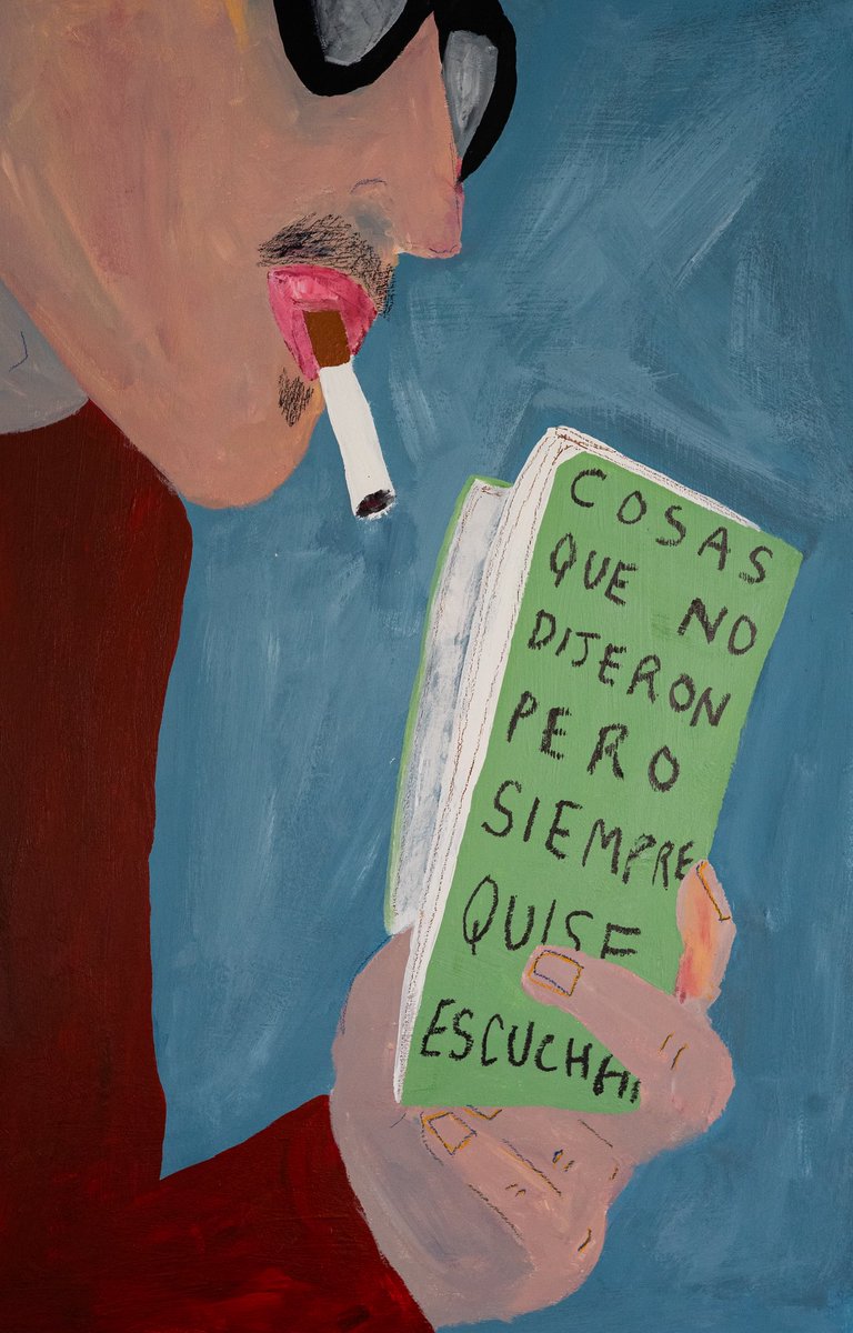 _rom_mo_'s tweet photo. Fig. 1: “Cosas que no dijeron pero siempre quise escuchar.” (Mixta sobre madera) https://t.co/IaAJ5iSQDu