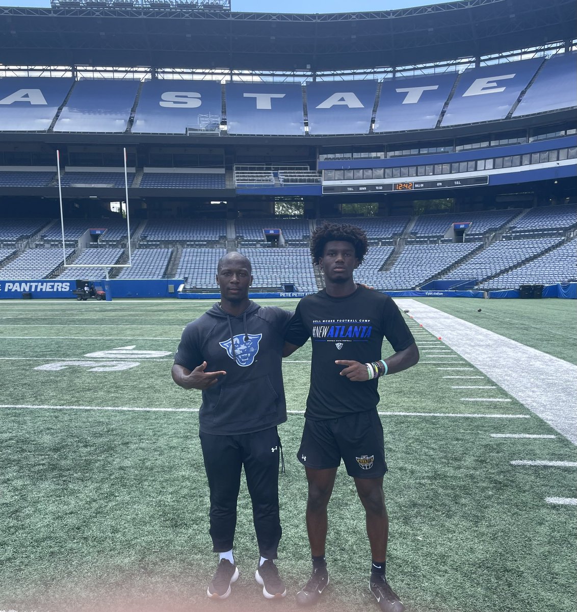 I am Extremely Grateful ,Blessed, and Thankful to coaches <a href="/DellMcGee/">Dell McGee</a> <a href="/hcbcg_jadams/">John Adams</a> and the <a href="/GeorgiaStateFB/">GSU Football</a> origination for believing in me and inviting me to attend this camp and I’m also thankful to <a href="/NEWHAMPSTEADFB/">New Hampstead Football</a>  for working with me everyday gaining more ball knowledge.