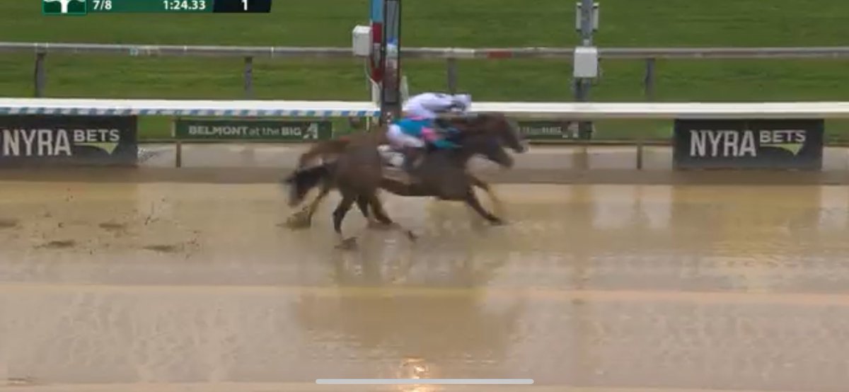 Farm House (Instagrand) gets her nose down on the wire just in time. Congrats to NY Final Furlong, Sunset Ridge Racing &amp; Sacandaga Stable!