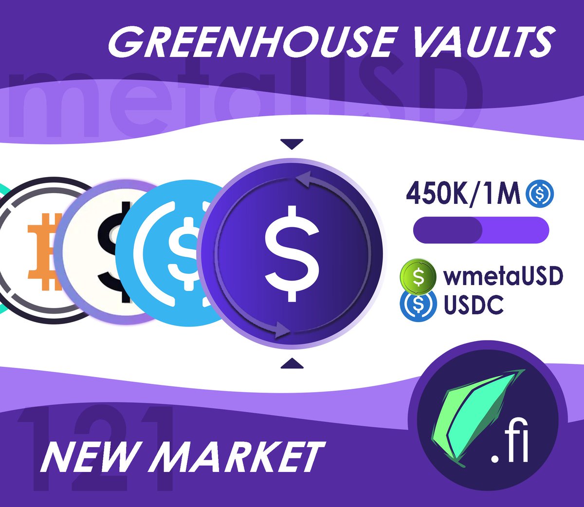 Greenhouse is powering <a href="/stabilitydao/">Stability</a>'s new yield bearing token: #metaUSD with their new wmetaUSD/USDC market on <a href="/SiloFinance/">Silo Labs (v2 is live)</a>.

We have bootstrapped the market with 450k USDC, increasing up to a cap of 1M USDC as utilization rises.

Loop now for up to 345% APR!