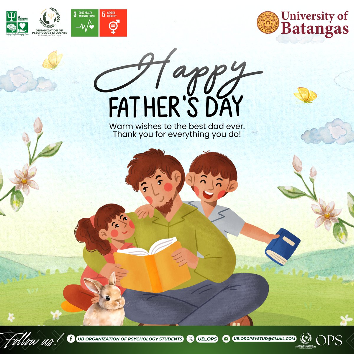 UB_OPS's tweet photo. Happy Father’s Day to all the fathers and father figures! May you be blessed with good health, joy, and the same care and love you give so generously. 💚👨‍👧‍👦

#UBOPS #PsychPower #OPStoppable #OPStrivingForExcellence #OPSSupportsSDG3 #OPSSupportsSDG5 https://t.co/PXLf5T6z02