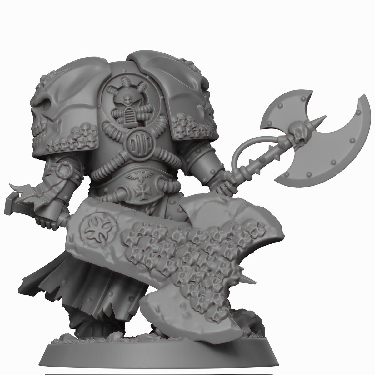 warhammer_50000's tweet image. The third group of 3D printed products and ART's Black Templars Castellan
The weapon used is a dual wielding weapon! Heavy and flexible at the same time