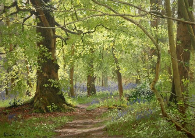 Peter Barker. 
English painter noted for his palette.
The Queen Anne’s Lace lines the verges 
He is a popular artist who never disappoints.