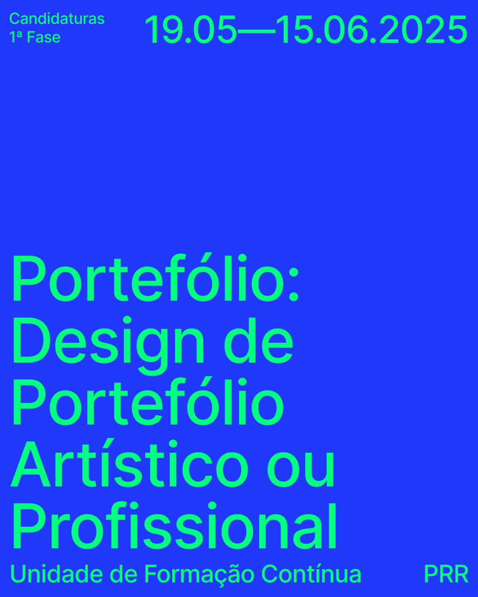 A Faculdade de Belas Artes do Porto em parceria com a Associação Nacional de Designers promove uma nova unidade de formação contínua (UFC) Portefólio: Design de Portefólio Artístico ou Profissional 
Candidaturas até 15 de Junho up.pt/portal/pt/estu…