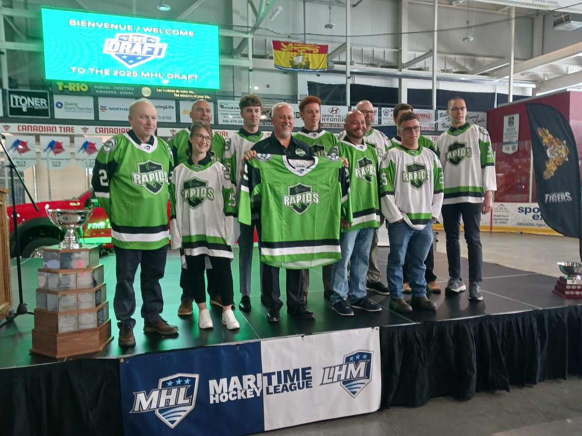 Voici le nouveau chandail des Rapides de Grand-Sault pour la saison 2025-2026.