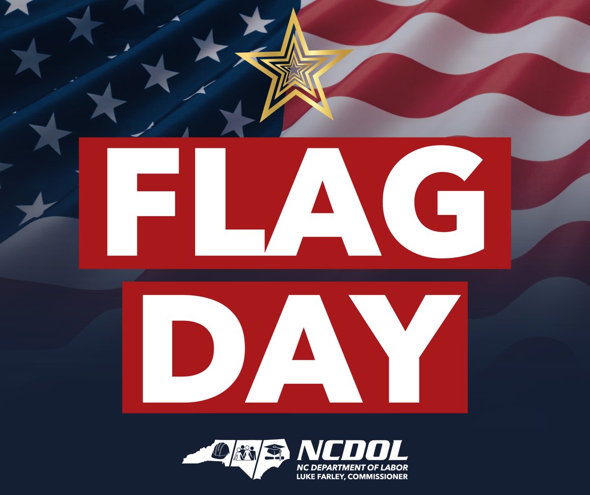 NC Department of Labor (@ncdol) on Twitter photo Today, Commissioner <a href="/LukeFarleyNC/">Luke Farley</a> and the NC Department of Labor honor Flag Day — a time to reflect on the enduring symbol of our nation’s unity, freedom, and strength.
The American flag represents the values that guide our mission every day: liberty, justice, and opportunity Today, Commissioner <a href="/LukeFarleyNC/">Luke Farley</a> and the NC Department of Labor honor Flag Day — a time to reflect on the enduring symbol of our nation’s unity, freedom, and strength.
The American flag represents the values that guide our mission every day: liberty, justice, and opportunity