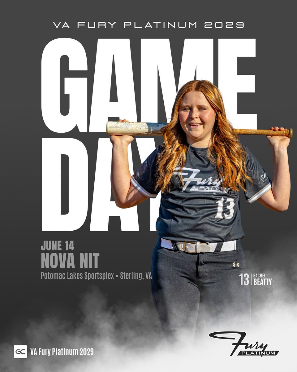 📣Tournament 6️⃣
🥎 USSSA NOVA NIT
📅 June 14-15
🆚 Victory Gold, River Bandits-Wonsick, Shooting Stars 2K10 Osgood
🕐 12:30pm, 4:15pm, 5:30pm
📍Potomac Lake Sportsplex
📱Game Changer: VA Fury Platinum 2029