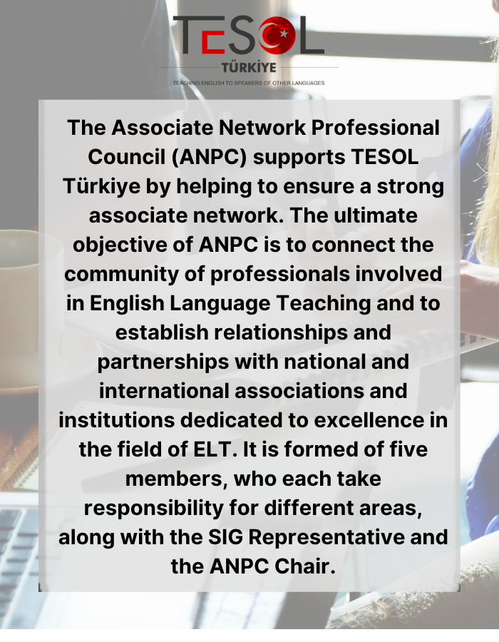 TesolinTurkey's tweet photo. TESOL Türkiye is currently looking for a dynamic and enthusiastic SIG Representative to join the Associate Network Professional Council (ANCP)!

🔗 For more information and to apply: https://t.co/3ABKJXm9Wc https://t.co/gJoz0apOFI