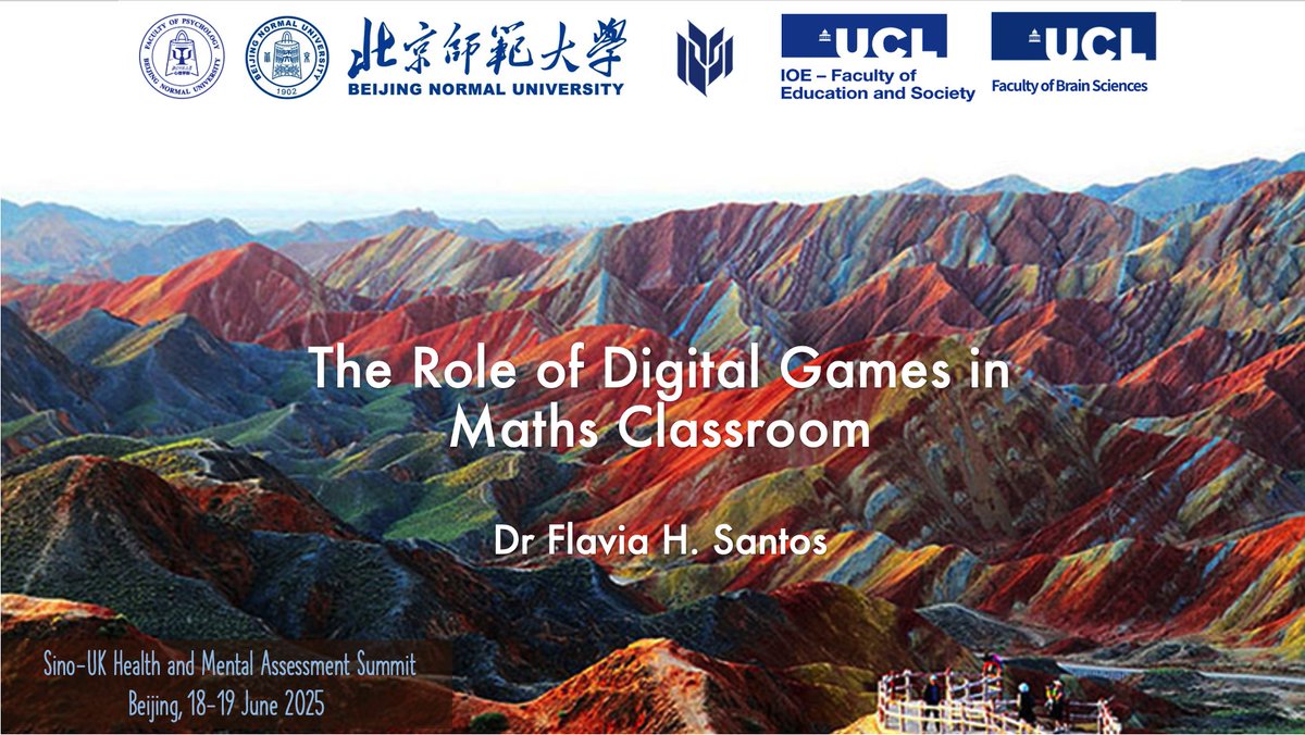 Dr Flavia Santos (@flavinska72) on Twitter photo Honoured to join the Sino-UK Summit in Beijing next week along with colleagues from <a href="/IOE_London/">IOE, UCL's Faculty of Education & Society</a>!
Thank you, <a href="/BNU_1902/">Beijing Normal University</a>, for inviting us! 🇨🇳
I will present findings from #Enigma and #Arithmos projects funded by <a href="/Researchirel/">Research Ireland</a> <a href="/eurireland/">EU Commission in Ireland</a>
#SDG4 #GBL #MathEd #MathsAnxiety #EdTech Honoured to join the Sino-UK Summit in Beijing next week along with colleagues from <a href="/IOE_London/">IOE, UCL's Faculty of Education & Society</a>!
Thank you, <a href="/BNU_1902/">Beijing Normal University</a>, for inviting us! 🇨🇳
I will present findings from #Enigma and #Arithmos projects funded by <a href="/Researchirel/">Research Ireland</a> <a href="/eurireland/">EU Commission in Ireland</a>
#SDG4 #GBL #MathEd #MathsAnxiety #EdTech