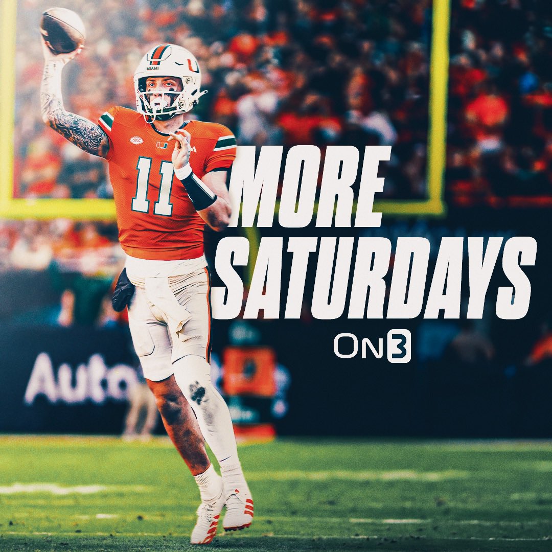 11 more Saturdays until college football returns⏳

on3.com/teams/miami-hu…