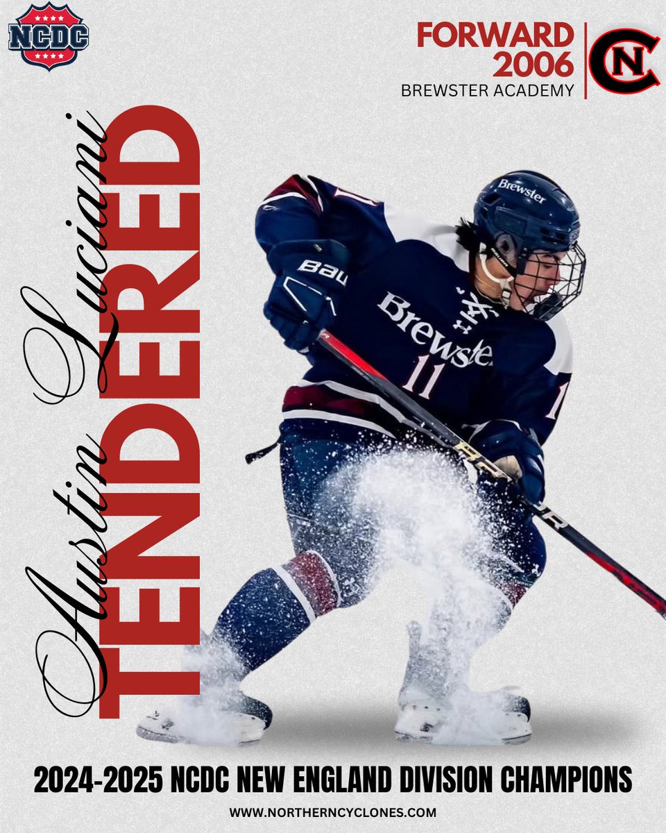 🚨TENDER ALERT🚨 We are excited to announce that we've signed '06 forward Austin Luciani to a NCDC Tender for the 2025-2026 season!