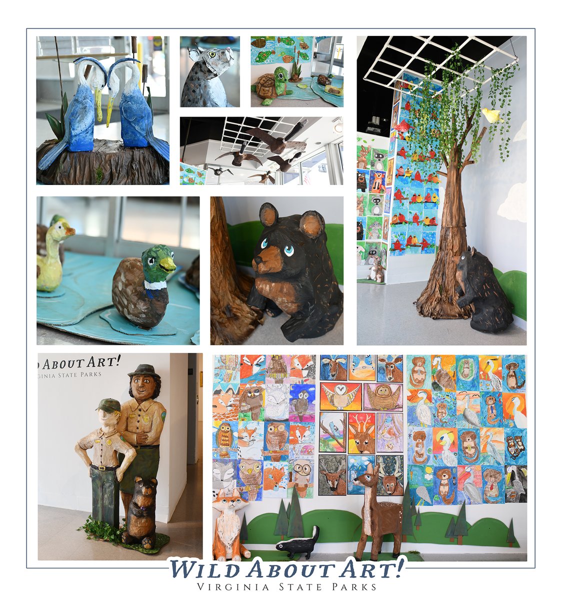 MrsOArtStudio's tweet image. Brighten your weekend with a visit to @The_LCVA! 🎨✨ Explore the vibrant artwork of @CuCPS elementary students, on display through September 21.
In honor of Great Outdoors Month, students are showcasing Virginia’s incredible wildlife, from native species and migratory birds to…