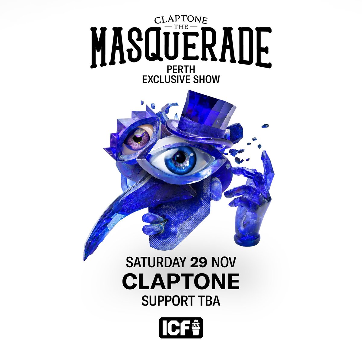 The Masquerade is coming to Australia 🇦🇺 Join <a href="/Claptone_/">Claptone</a> and special guests (TBA) for two exclusive shows…

Melbourne at Riviera Beach Club on Saturday November 22nd
🎟️ eventbrite.com.au/e/claptone-the…

Perth at the ICF on Saturday November 29th 🎟️ eventbrite.com.au/e/claptone-the…