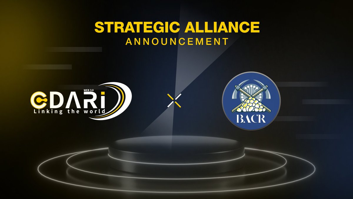 CDARI (@cdariofficial) on Twitter photo 🚨 STRATEGIC ALLIANCE 🚨
CDARI community will be among the first to experience BACR's testnet. 🤖
We see immense potential in bridging Web3 commerce with real-world assets. <a href="/BACR_Network/">BACR Network</a> provides the essential infrastructure for secure, compliant, and efficient RWA integration 🚨 STRATEGIC ALLIANCE 🚨
CDARI community will be among the first to experience BACR's testnet. 🤖
We see immense potential in bridging Web3 commerce with real-world assets. <a href="/BACR_Network/">BACR Network</a> provides the essential infrastructure for secure, compliant, and efficient RWA integration